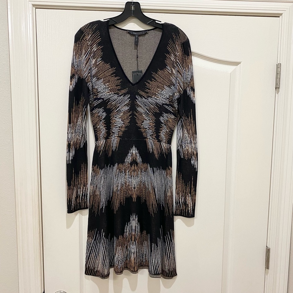Bcbg MaxAzria V neck Sweater Dress